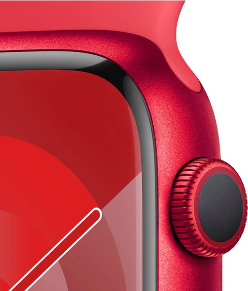 Apple Watch Series 9 GPS 45mm Aluminium PRODUCT(RED) Sportarmband PRODUCT(RED) M/L