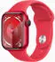 41, Aluminium, Fluorelastomer, LTE, Medium, rot: Apple Watch Series 9
