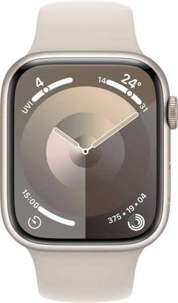 Apple Watch Series 9 4G 45mm Aluminium Polarstern Sportarmband Polarstern M/L