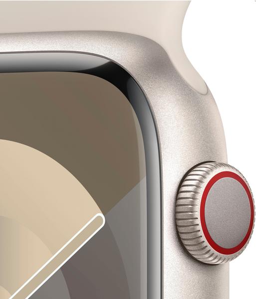 Apple Watch Series 9 4G 45mm Aluminium Polarstern Sportarmband Polarstern M/L