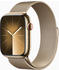 Apple Watch Series 9 4G 45mm Edelstahl Gold Milanese Gold