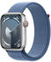 Apple Watch Series 9 4G 45mm Aluminium Silber Sport Loop Winterblau