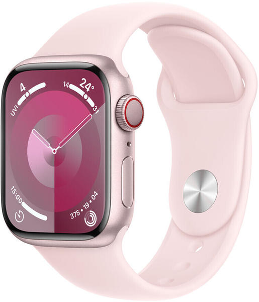Apple Watch Series 9 4G 41mm Aluminium Rosé Sportarmband Hellrosa M/L
