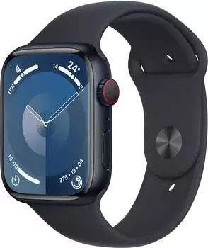 Apple Watch Series 9 4G 45mm Aluminium Mitternacht Sportarmband Mitternacht M/L