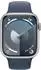 Apple Watch Series 9 4G 45mm Aluminium Silber Sportarmband Sturmblau M/L