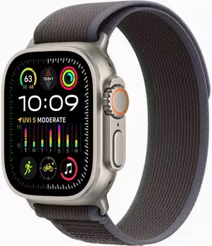 Apple Watch Ultra 2 Titan Trail Loop Blau/Schwarz M/L