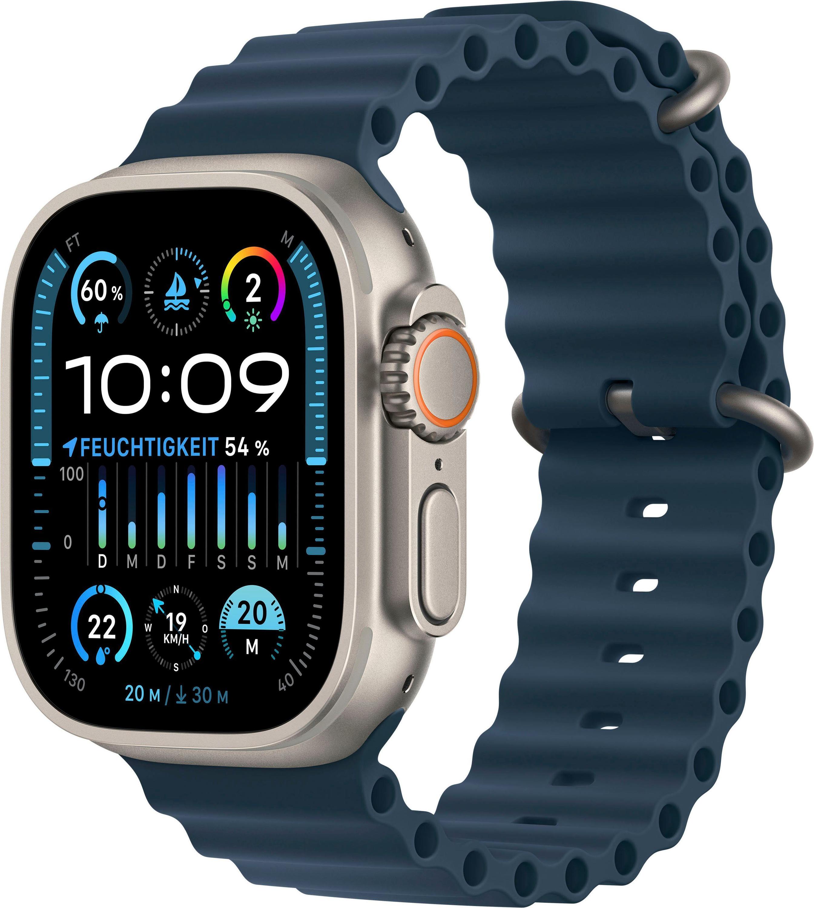 Apple Watch Ultra 2 Titan Ocean Armband Blau Erfahrungen 4.2/5 Sternen