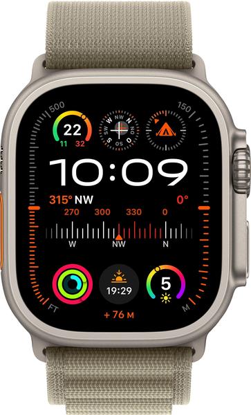 Apple Watch Ultra 2 Titan Alpine Loop Oliv Small