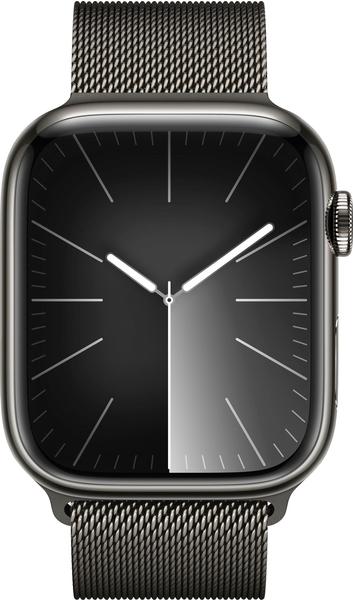 Apple Watch Series 9 4G 45mm Edelstahl Graphit Milanese Graphit