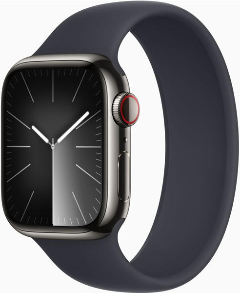 Tetsbericht Apple Watch Series 9 4G 41mm Edelstahl Graphit Sportarmband Mitternacht S/M