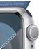 Apple Watch Series 9 GPS 41mm Aluminium Silber Sport Loop Winterblau