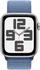 Apple Watch SE 2022 GPS 44mm silber Sport Loop Winterblau
