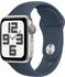 Apple Watch SE 2022 4G 40mm Silber Sportarmband Sturmblau S/M
