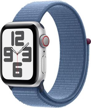 Apple Watch SE 2022 4G 40mm Silber Sport Loop Winterblau