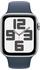 Apple Watch SE 2022 4G 44mm silber Sportarmband Sturmblau S/M