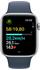 Apple Watch SE 2022 4G 44mm silber Sportarmband Sturmblau S/M