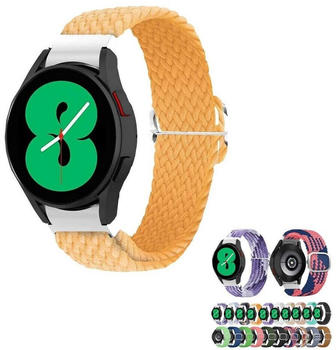 Wigento für Samsung Galaxy Watch 4 40mm / 44mm Uhr Nylon Armband Ersatz Arm Band Muster 4