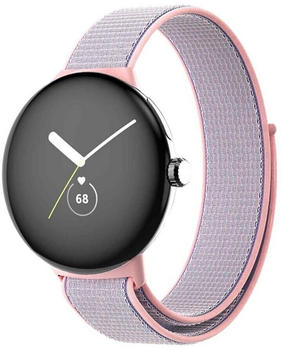 Wigento Google Pixel Watch Uhr Kunststoff / Nylon Design Armband Ersatz Arm Band Pink
