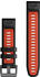 Garmin QuickFit 22 Watch Strap Silicone black/flame red (010-13280-06)