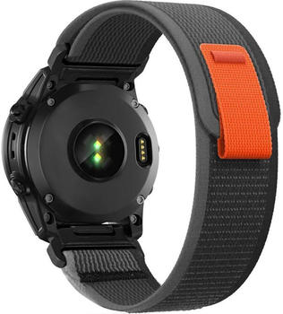 Tech-Protect Nylon für Garmin Fenix 7X / 6X Pro / 6X / 5X Plus / 5X / 3HR / 3, Schwarz und Orange