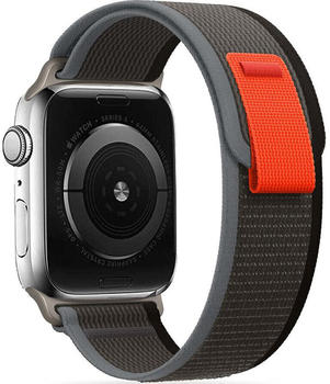 Tech-Protect Nylon für Apple Watch 49/45/44/42 mm, Schwarz/Orange