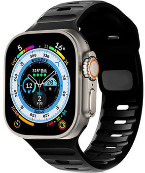 Tech-Protect Iconband Line für Apple Watch 49/45/44/42 mm, Schwarz