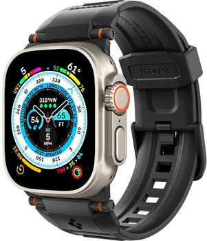 Spigen für Apple Watch 49/45/44/42 mm, Rugged Ultra Band, Schwarz