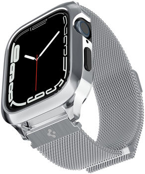 Spigen Hülle einem Metal Fit Pro für Apple Watch 45/44 mm, Silbern