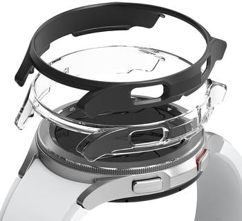 Rearth Ringke Slim Case für Galaxy Watch 4 Classic 42mm 2 Stück, Transparent Schwarz
