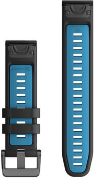 Garmin QuickFit 22 Watch Strap Silicone black/blue (010-13280-05)