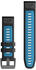 Garmin QuickFit 22 Watch Strap Silicone black/blue (010-13280-05)