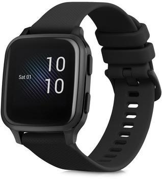 kwmobile Ersatzarmband kompatibel mit Garmin Venu Sq Music / Sq Armband - Fitnesstracker Band aus Silikon in Schwarz