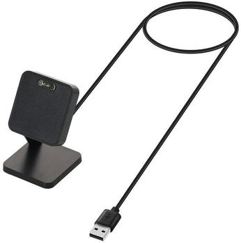 kwmobile USB Ladegerät kompatibel mit Oppo Watch Free - USB Kabel Charger Stand - Smart Watch Ladestation - Docking Station - Ladekabel mit Standfunktion