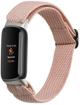kwmobile Armband kompatibel mit Fitbit luxe - Nylon Fitnesstracker Sportarmband Band in Altrosa - Innenmaße von 12 -20 cm