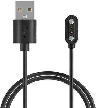 kwmobile USB Kabel Charger kompatibel mit Ticwatch GTH / Oppo Watch Free Ladekabel - Smart Watch Ersatzkabel - Fitnesstracker Aufladekabel in Schwarz