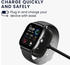 kwmobile USB Kabel Charger kompatibel mit Huami Amazfit Bip 3 / Bip 3 Pro / GTS 4 Mini / T-Rex Pro Ladekabel - Smart Watch Ersatzkabel - Fitnesstracker Aufladekabel in Schwarz