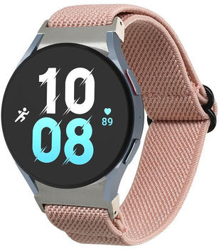 kwmobile Armband kompatibel mit Samsung Galaxy Watch 5 / 5 Pro / Watch 4 / 4 Classic - Nylon Fitnesstracker Sportarmband Band in Altrosa - Innenmaße von 14 - 22 cm