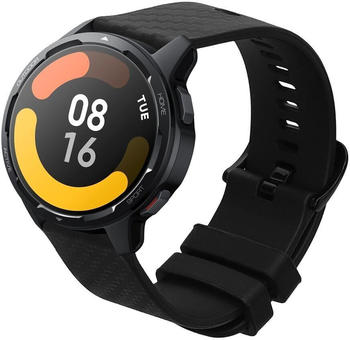 kwmobile Ersatzarmband kompatibel mit Xiaomi Mi Watch Color Sport / S1 Active Armband - Fitnesstracker Band aus Silikon - Carbon Print Band für Smartwatch - Schwarz