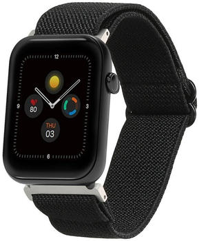 kwmobile Armband kompatibel mit Ticwatch GTH / E3 / C2 - Nylon Fitnesstracker Sportarmband Band in Schwarz - Innenmaße von 14 - 22 cm