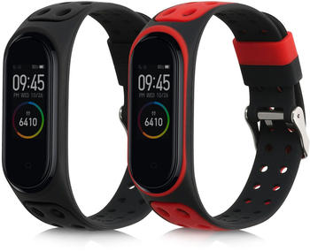 kwmobile 2x Sportarmband für Xiaomi Mi Band 4 Fitnesstracker Smartwatch Sport Armband Uhr