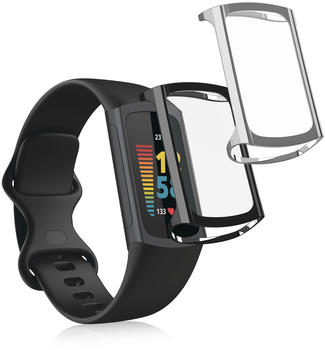 kwmobile Hülle für Fitbit Charge 6 Charge 5 Silikon Fullbody Schutzhülle Cover Case