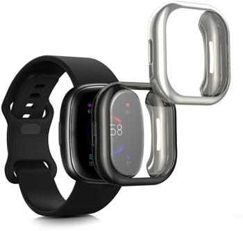 kwmobile Hülle für Fitbit Versa 4 Sense 2 Silikon Fullbody Schutzhülle Cover Case