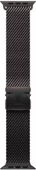 Apple 49mm Milanaise Armband Titan Schwarz S