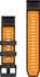 Garmin QuickFit 22 Watch Strap Silicone Graphite/Spark Orange (010-13392-05)