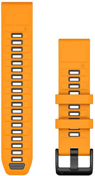 Garmin QuickFit 22 Watch Strap Silicone Spark Orange/Graphit (010-13392-01)