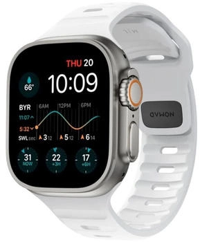 Nomad Goods Sport Band FKM für die Apple Watch Series 1 bis 9 / SE (38/40/41 mm) | Series 10 (42 mm) - White