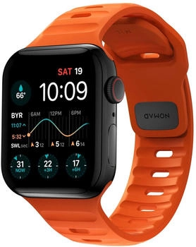 Nomad Goods Sport Band FKM für die Apple Watch Series 1 bis 9 / SE (38/40/41 mm) | Series 10 (42 mm) - Ultra Orange