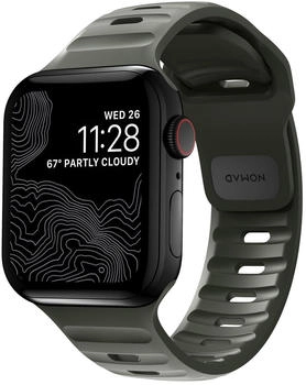 Nomad Goods Sport Band FKM für die Apple Watch Series 1 bis 9 / SE (38/40/41 mm) | Series 10 (42 mm) - Ash Green