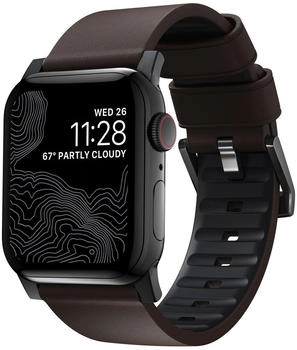 Nomad Goods Active Pro Band für die Apple Watch Series 1 bis 10 / SE / Ultra (2) (44/45/46/49 mm) - Braun/Schwarz
