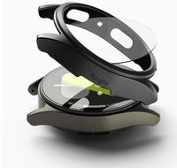 Slim & Tempered Glass Case+Glass Set for Samsung Galaxy Watch 7 44mm - Black